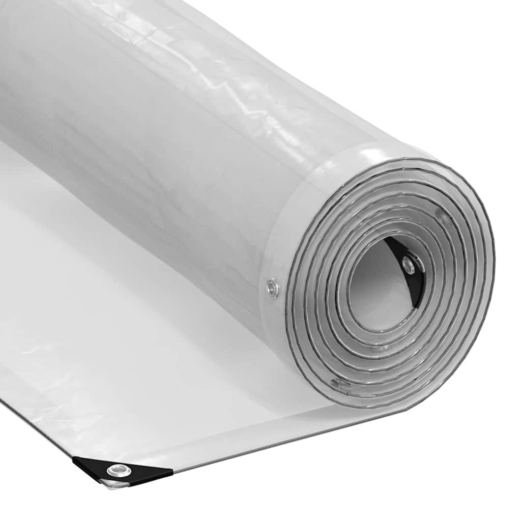 vidaxl vidaXL Doorzichtig zeildoek met zeilringen 1x10 m polyethyleen