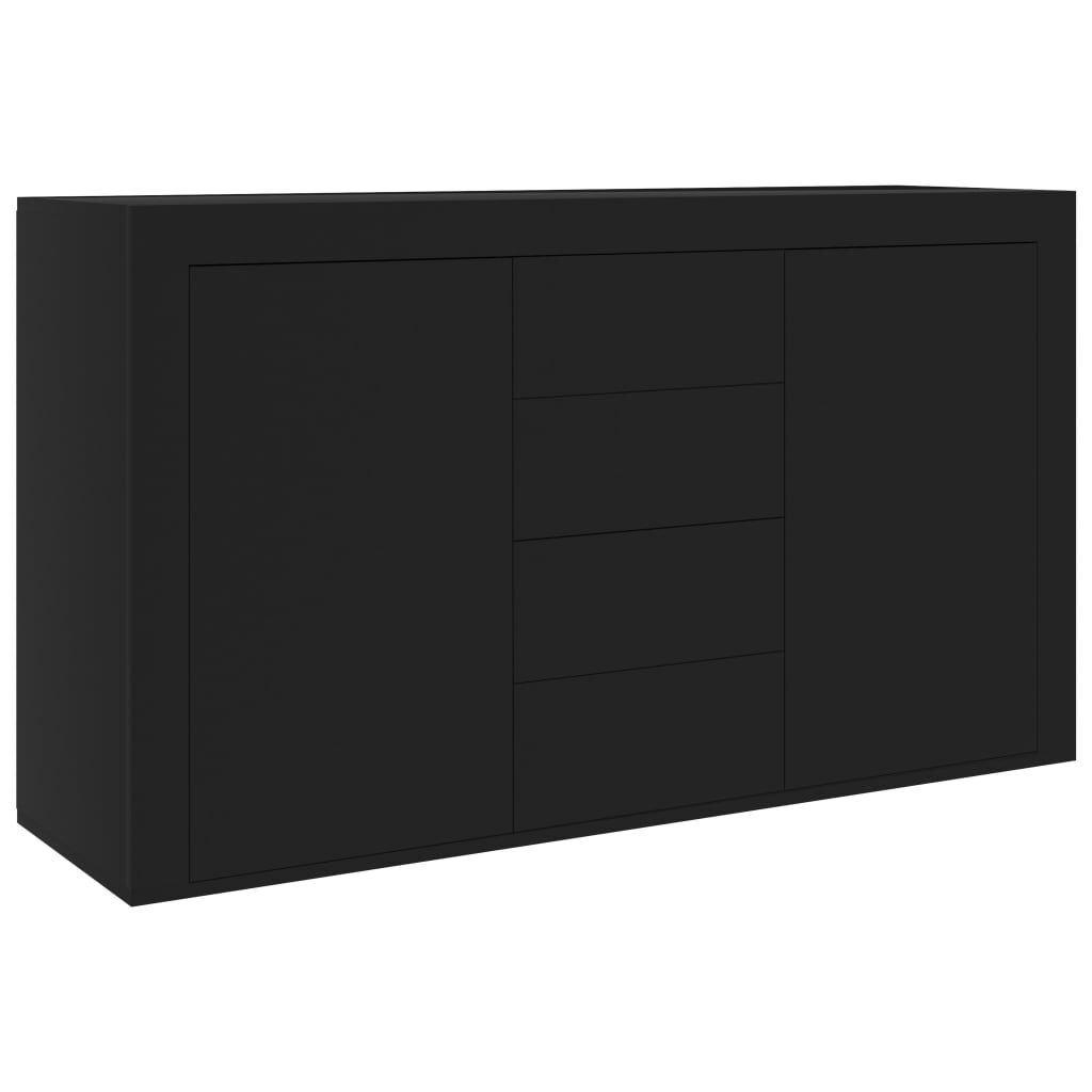 vidaxl vidaXL Dressoir 120x36x69 cm bewerkt hout zwart