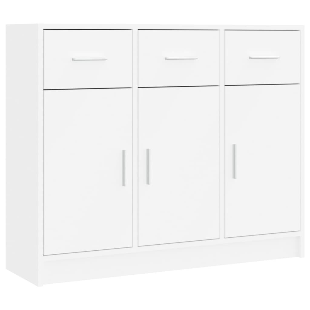vidaxl vidaXL Dressoir 91x28x75 cm bewerkt hout wit