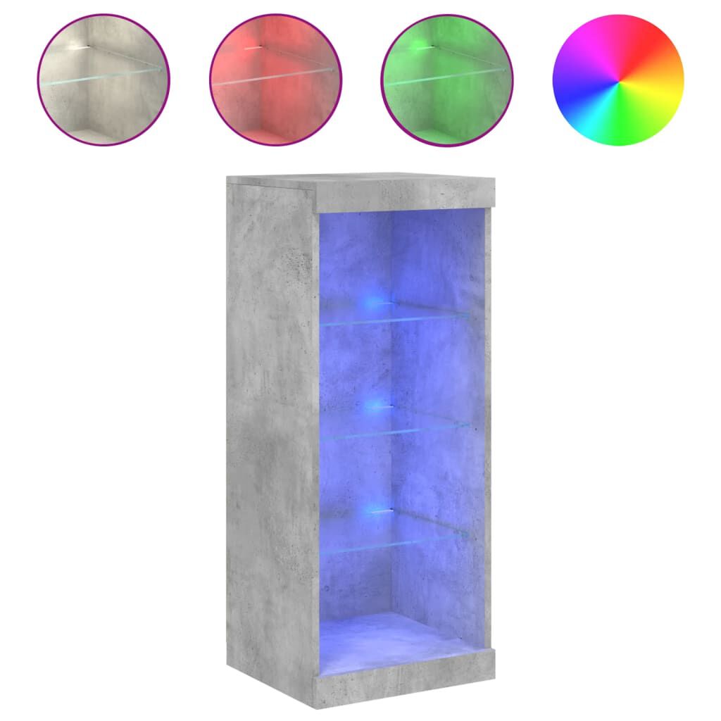 vidaxl vidaXL Dressoir met LED-verlichting 41x37x100 cm betongrijs