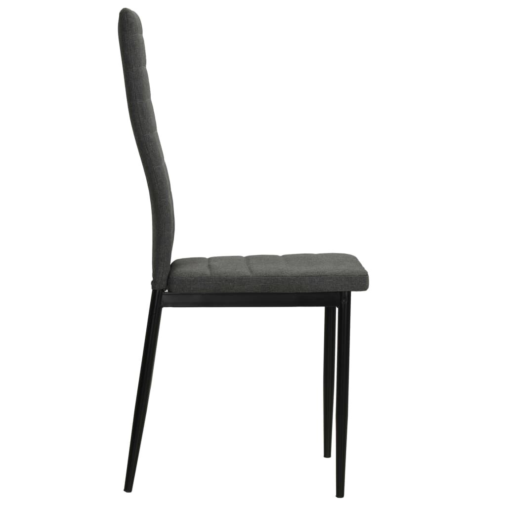 Vidaxl VidaXL Eetkamerstoelen 2 St Stof Donkergrijs