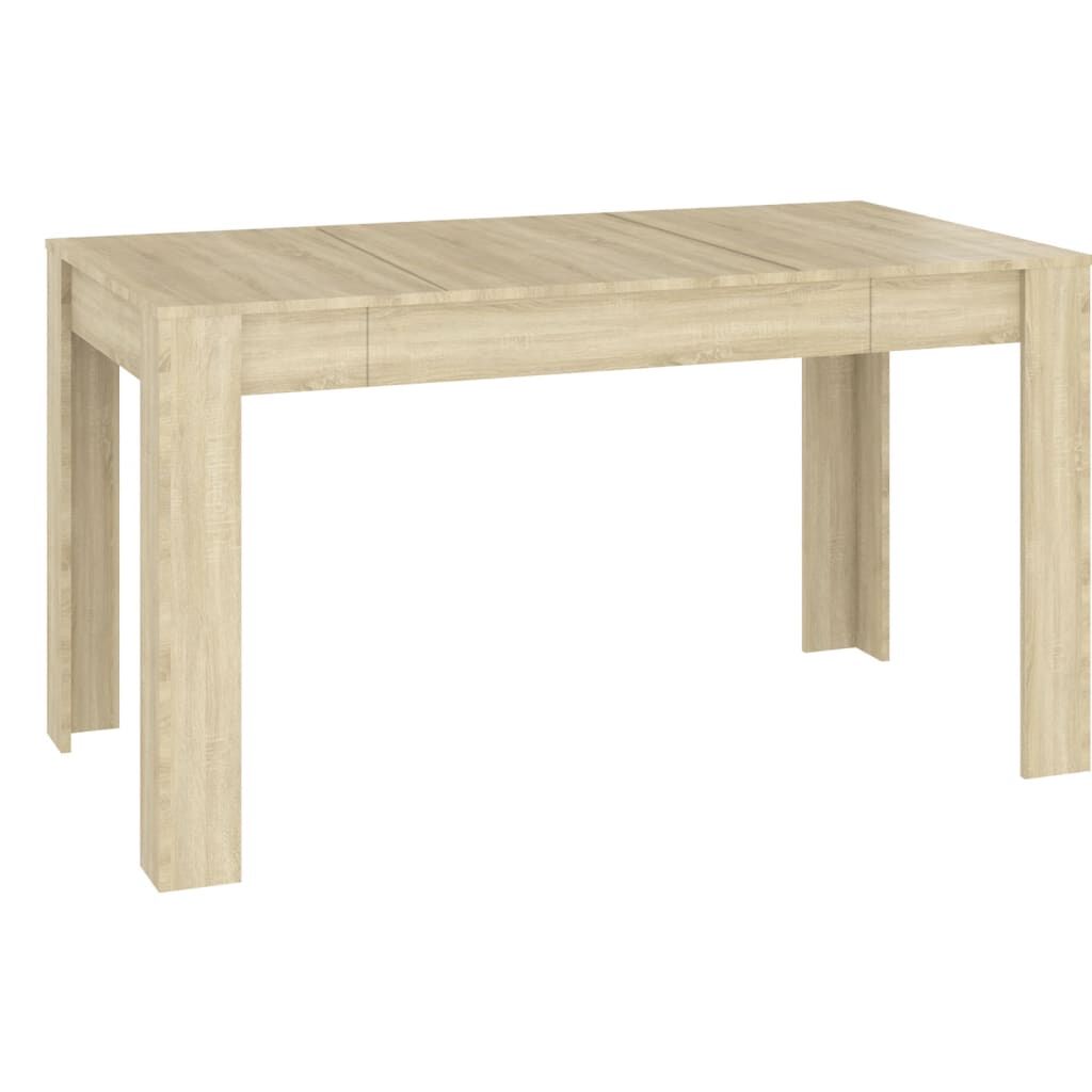 vidaxl vidaXL Eettafel 140x74 5x76 cm spaanplaat sonoma eikenkleurig