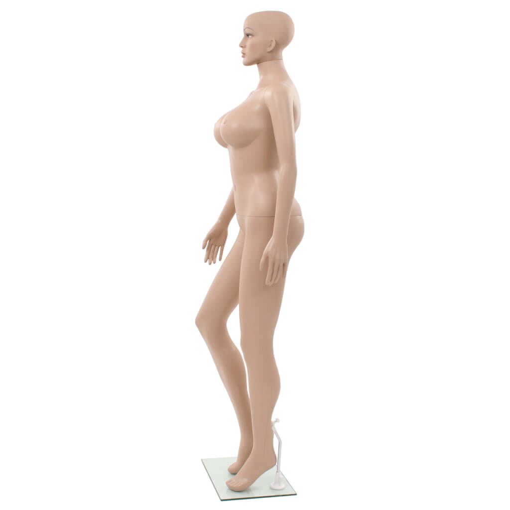 Vidaxl VidaXL Etalagepop Sexy Vrouw Met Glazen Voet 180 Cm Beige