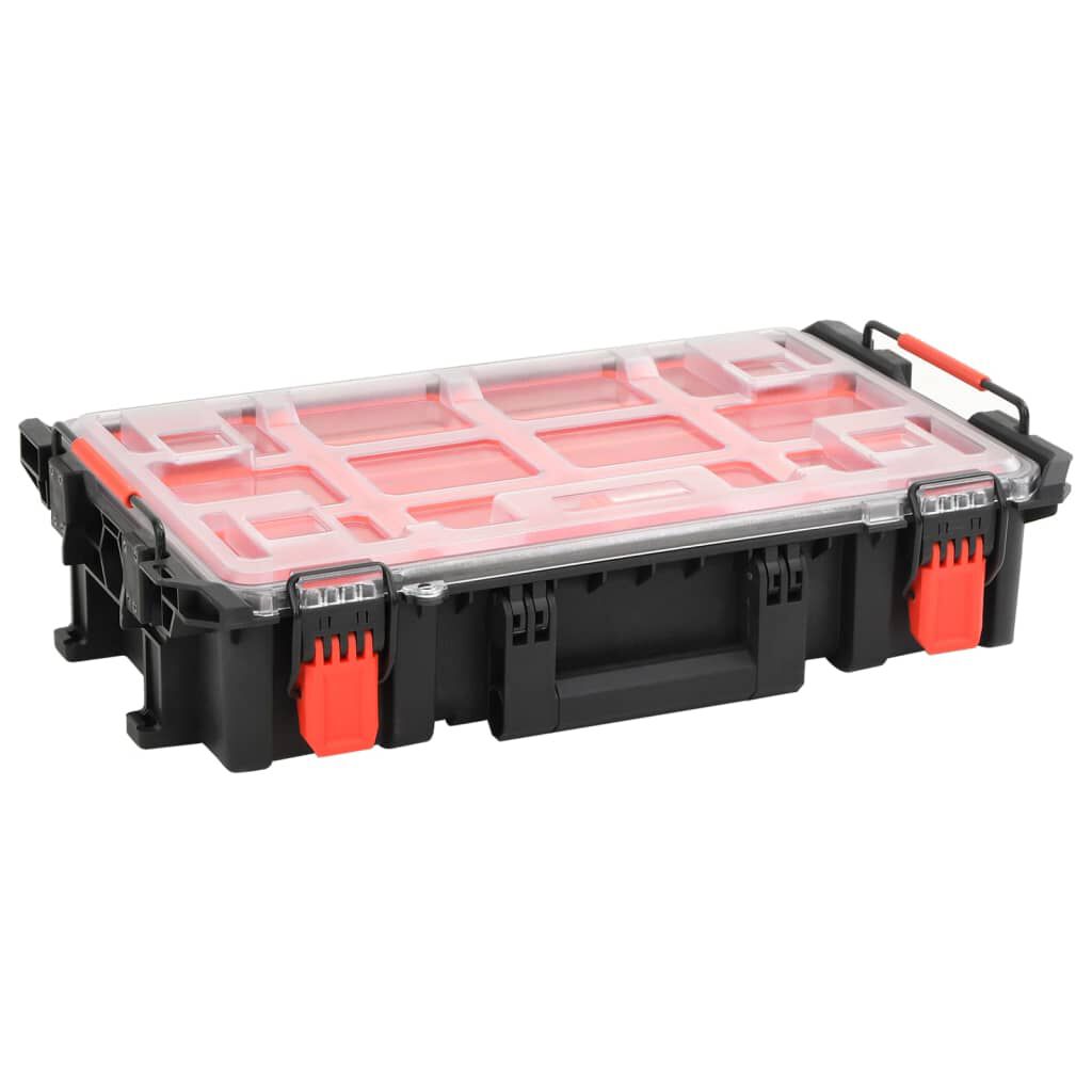 vidaxl vidaXL Flightcase draagbaar 55 5x34 5x13 5 cm PP zwart