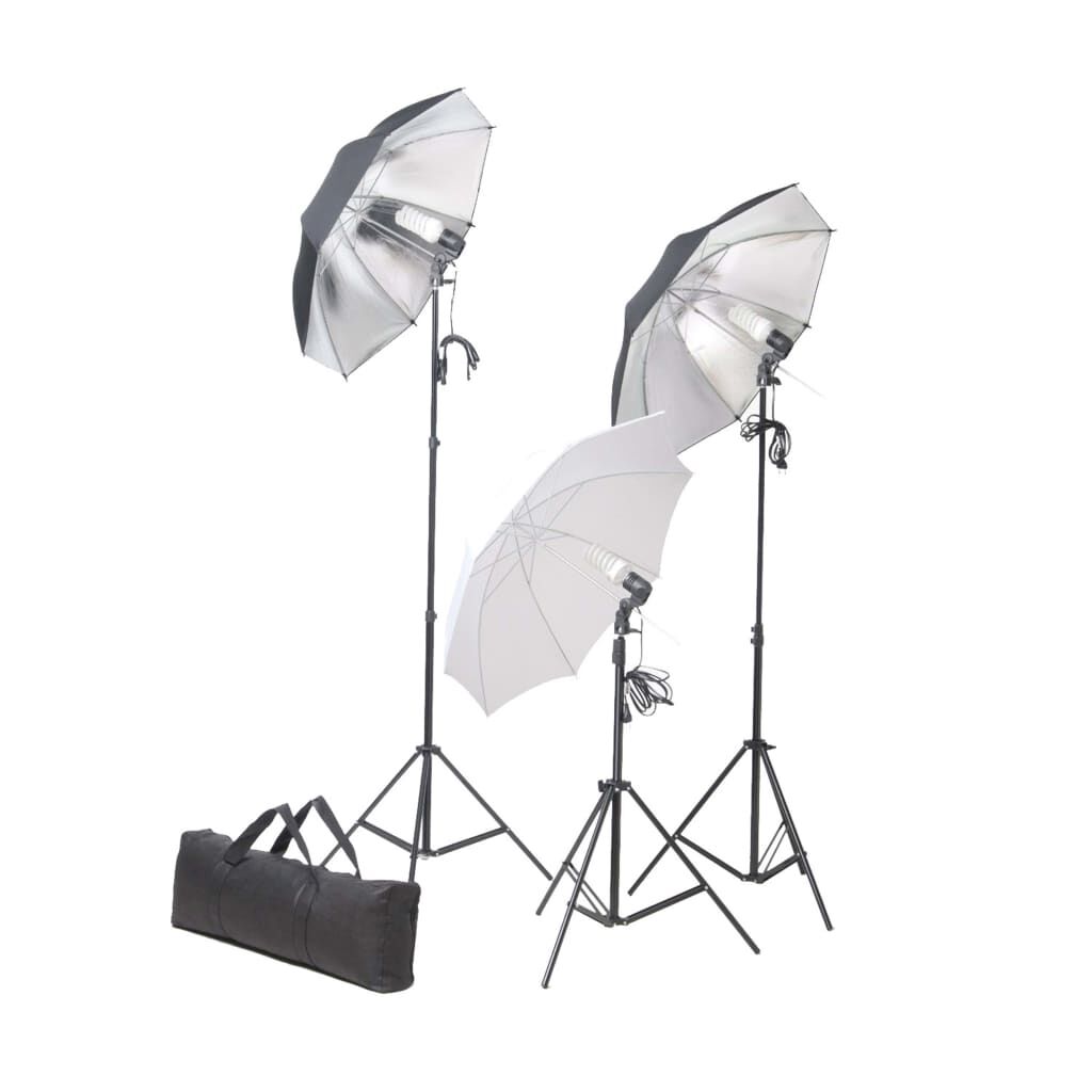 Vidaxl VidaXL Fotostudioset Met Lampen Paraplu's Achtergrond En Reflector