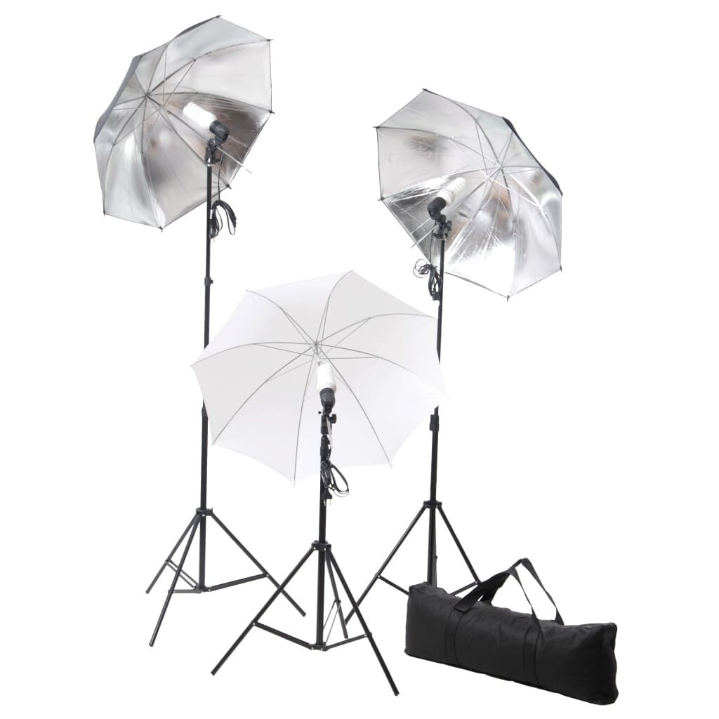 Vidaxl VidaXL Fotostudioset Met Lampen Paraplu's Achtergrond En Reflector