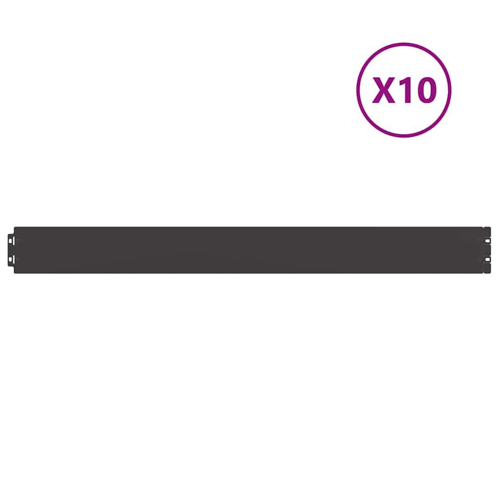 vidaxl vidaXL Gazonranden 10 st 10x103 cm koudgewalst staal zwart