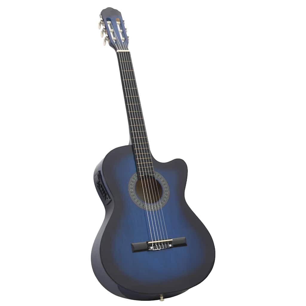 Vidaxl VidaXL Gitaar Cutaway Met Equalizer 6 Snaren Western Klassiek Blauw