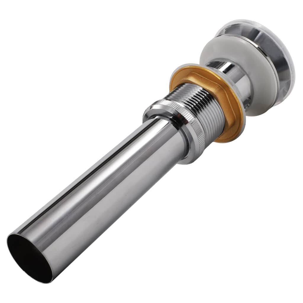 vidaxl vidaXL Gootsteenafvoer pop-up roestvrij staal