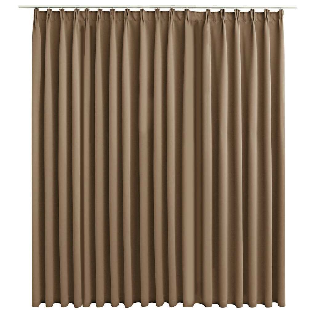 vidaxl vidaXL Gordijn verduisterend met haken 290x245 cm taupe