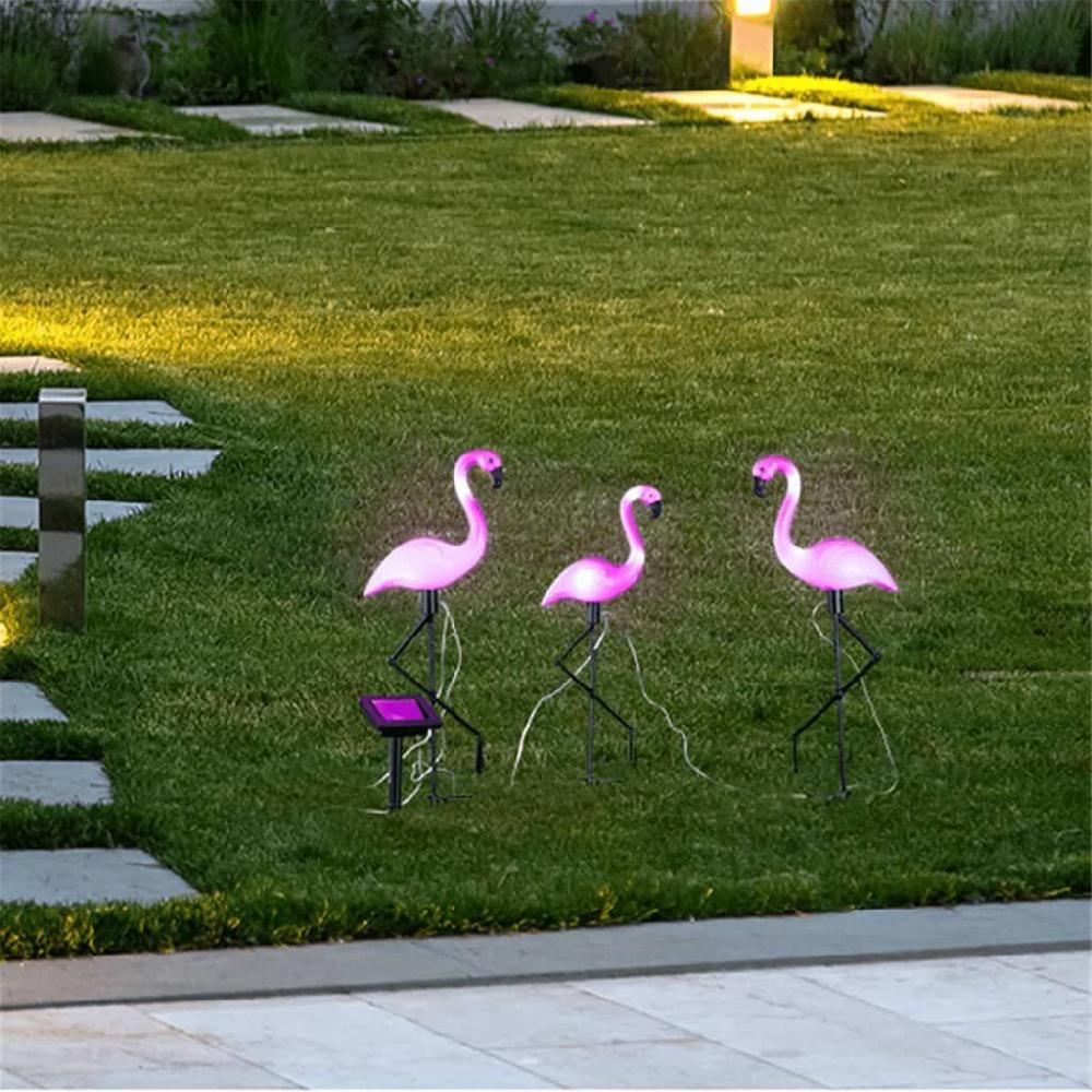 Vidaxl HI Grondpinnen 3 St Solar LED Flamingo