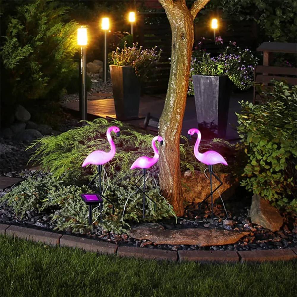 Vidaxl HI Grondpinnen 3 St Solar LED Flamingo