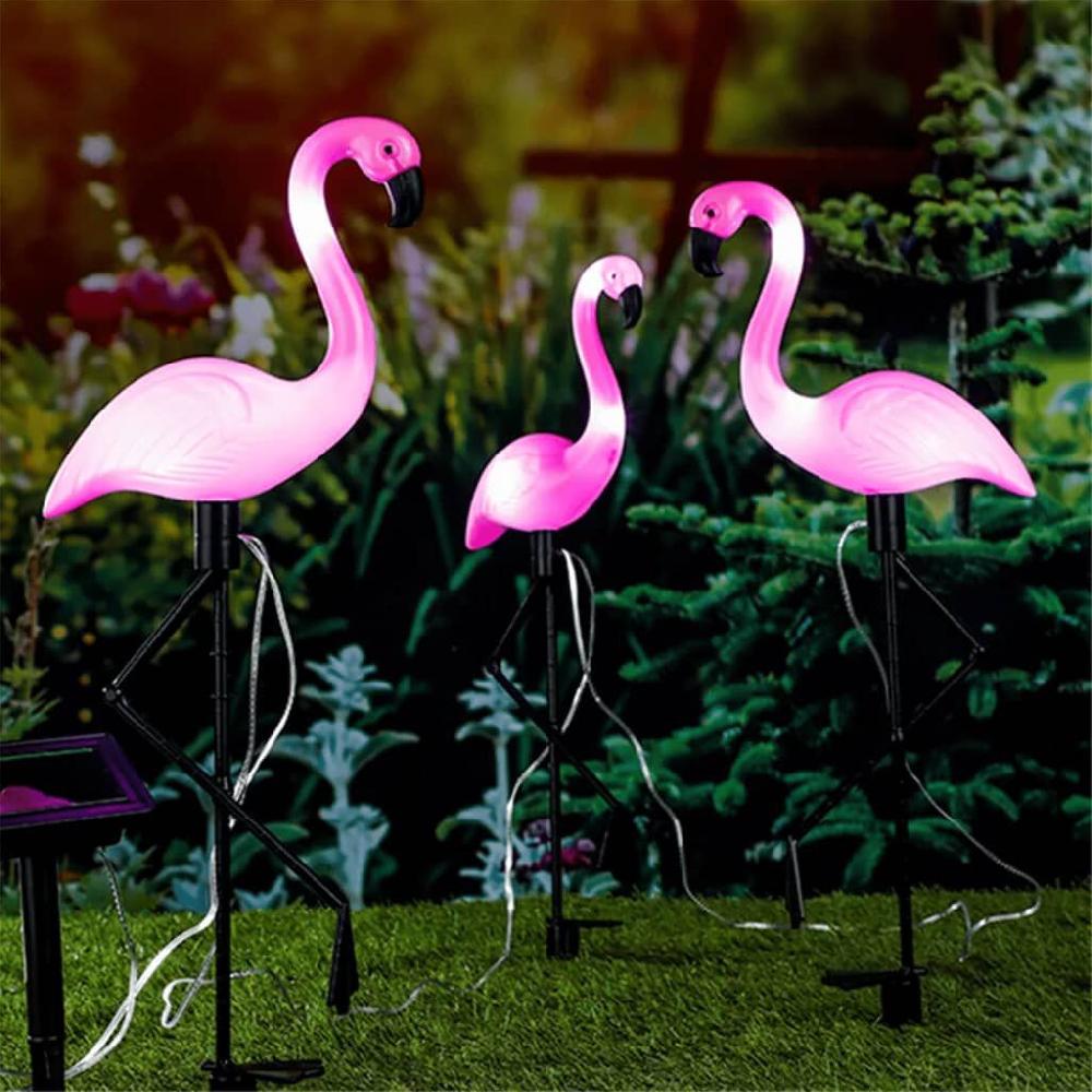 Vidaxl HI Grondpinnen 3 St Solar LED Flamingo