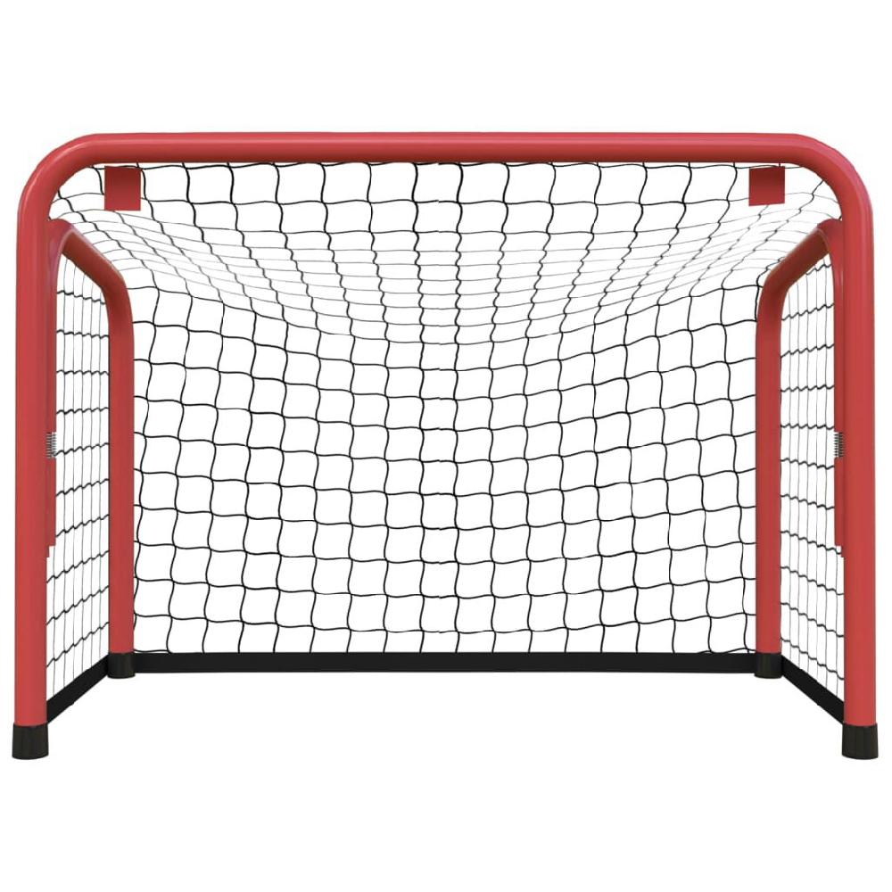 Vidaxl VidaXL Hockeydoel Met Net 68x32x47 Cm Staal En Polyester Rood En Zwart
