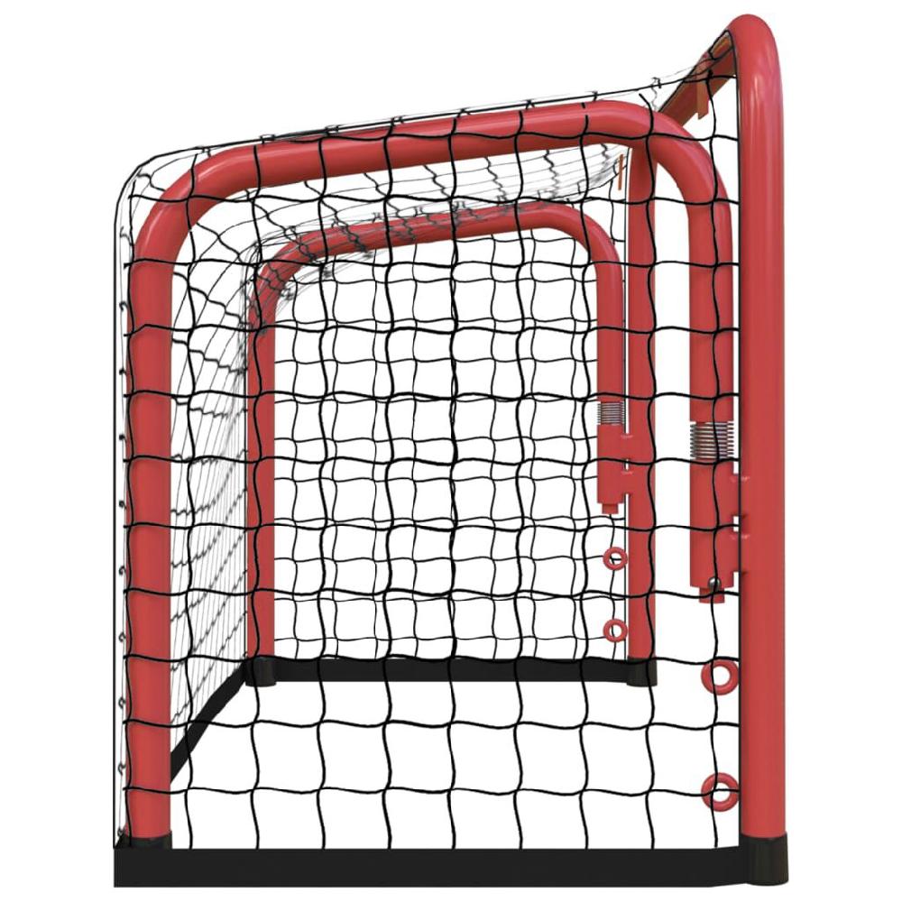 Vidaxl VidaXL Hockeydoel Met Net 68x32x47 Cm Staal En Polyester Rood En Zwart