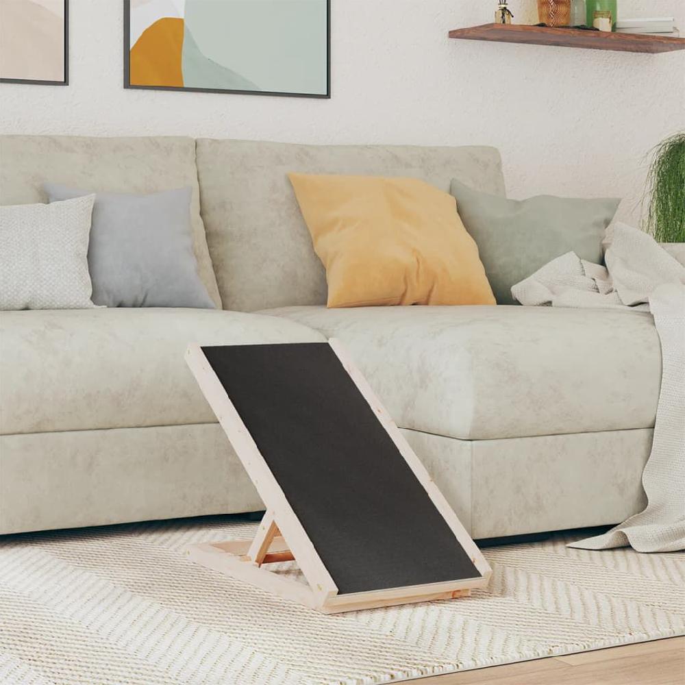 Vidaxl VidaXL Hondenloopplank 70x35 Cm Massief Vurenhout Grijs