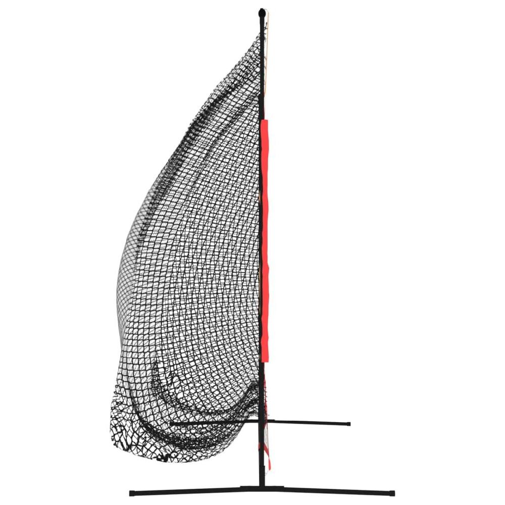 Vidaxl VidaXL Honkbalnet Draagbaar 215x107x216 Cm Polyester Zwart En Rood