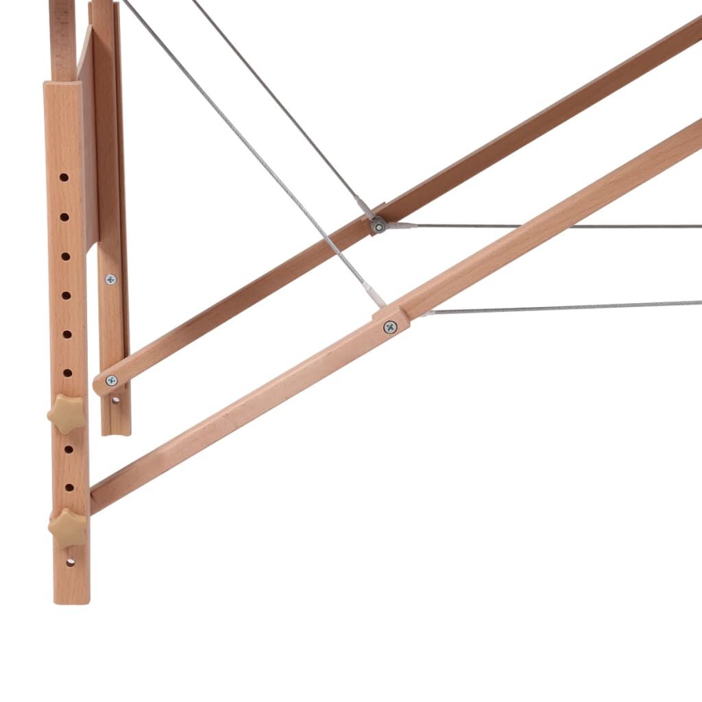 Vidaxl VidaXL Inklapbare Massagetafel 3 Zones Met Houten Frame (creme)