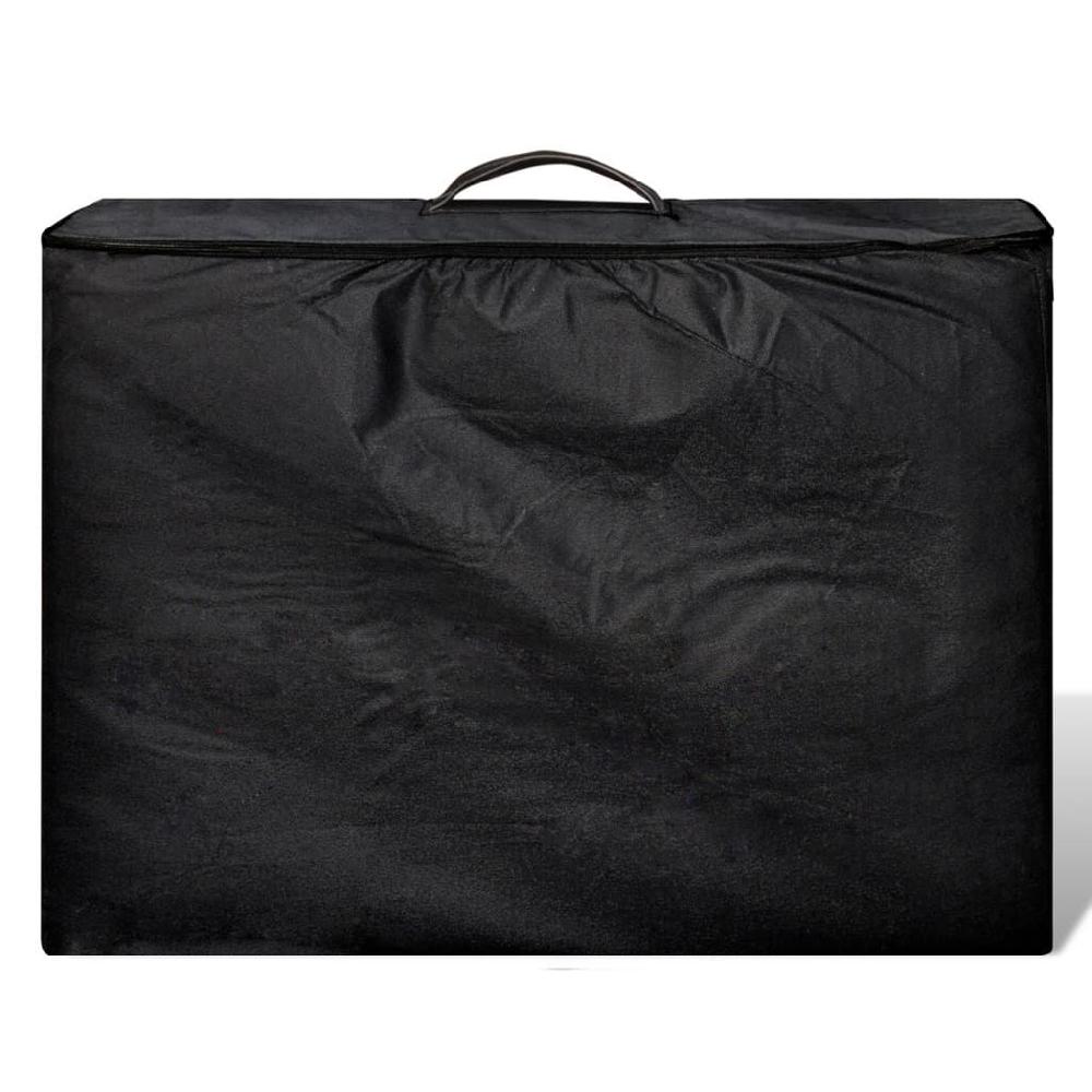 Vidaxl VidaXL Inklapbare Massagetafel 4 Zones Met Houten Frame (zwart)