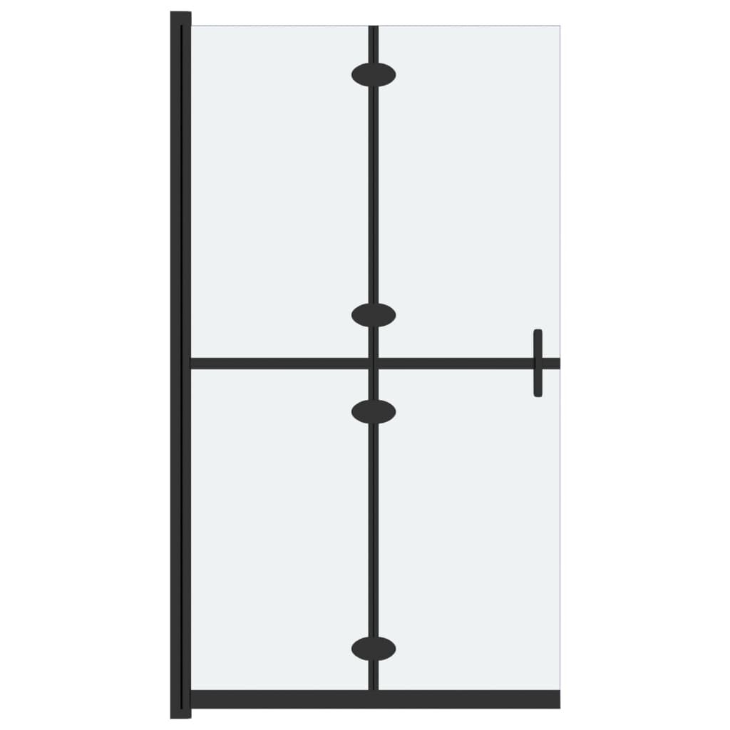 vidaxl vidaXL Inloopdouchewand inklapbaar 80x190 cm ESG-glas mat
