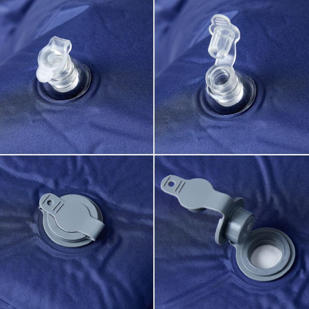 Vidaxl VidaXL Kampeermatras Met Kussen Zelfopblazend 1-persoons Marineblauw