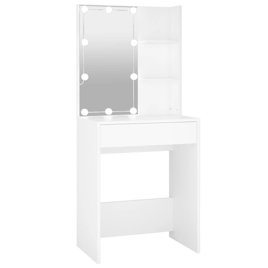 vidaxl vidaXL Kaptafel met LED-verlichting 60x40x140 cm wit