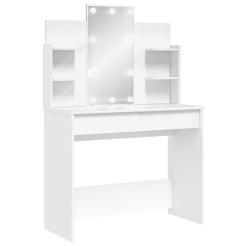 vidaxl vidaXL Kaptafel met LED-verlichting 96x40x142 cm wit
