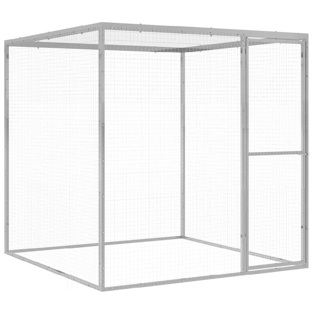 vidaxl vidaXL Kattenkooi 1 5x1 5x1 5 m gegalvaniseerd staal