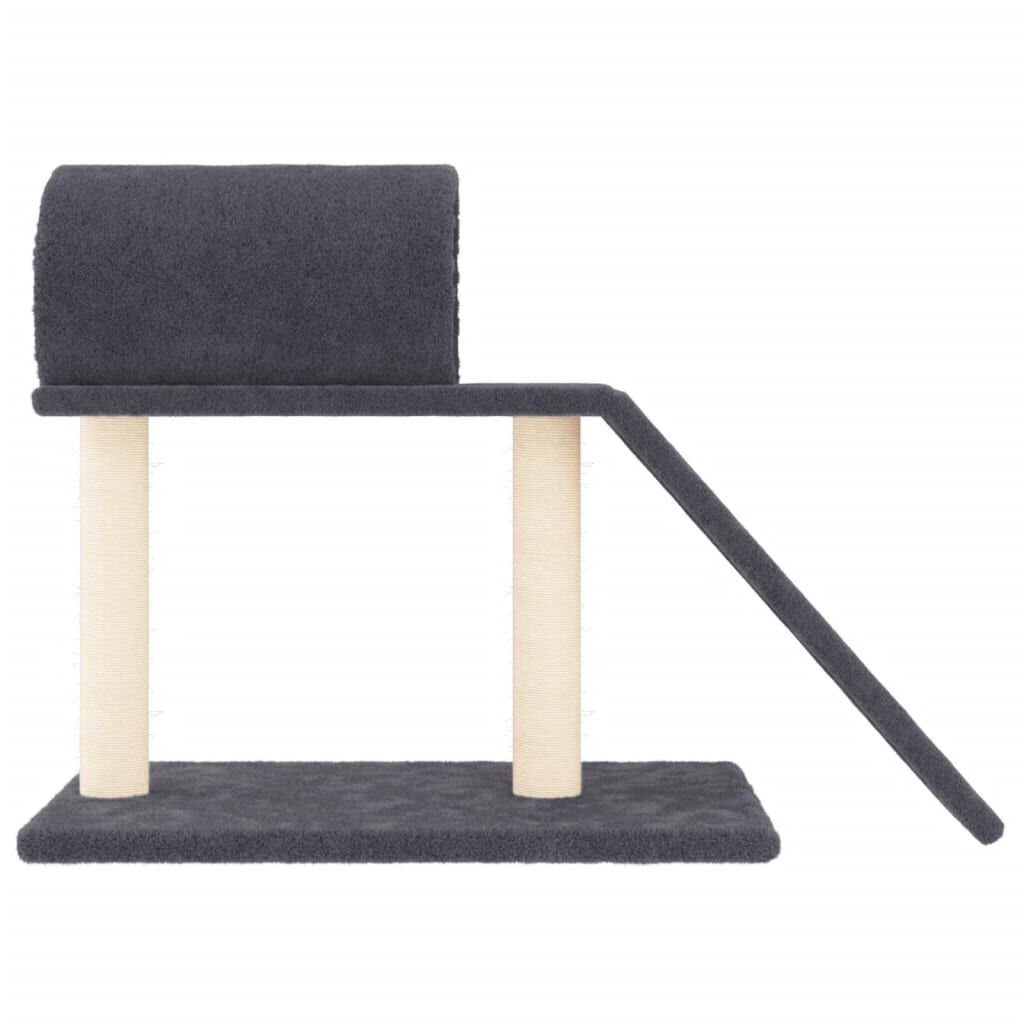 Vidaxl VidaXL Kattenmeubel Met Tunnel En Ladder 55 5 Cm Donkergrijs