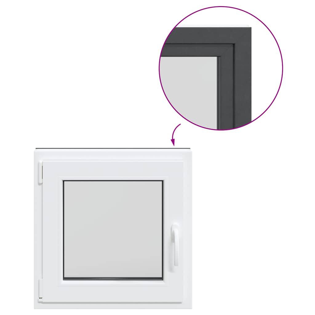 vidaxl vidaXL Kelderraam "RISOR" 50x50 cm draai-kiep DIN links antraciet