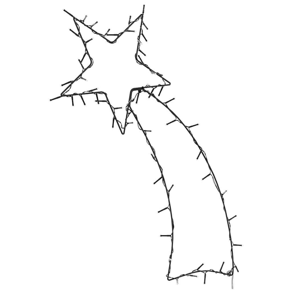 vidaxl vidaXL Kerstverlichting vallende ster silhouet 80 LEDs warm wit