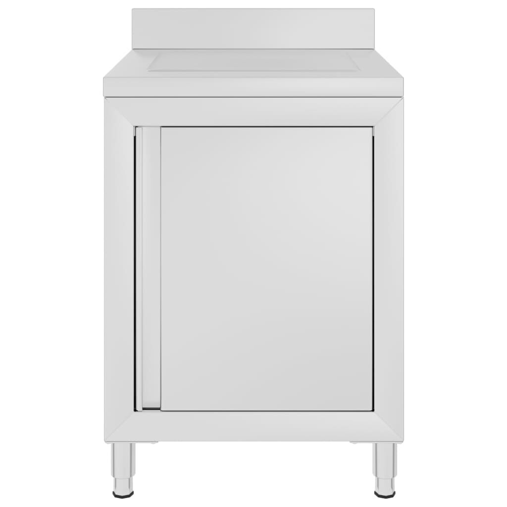 Vidaxl VidaXL Keukenkast Met Afdruipplaat Commercieel Roestvrij Staal