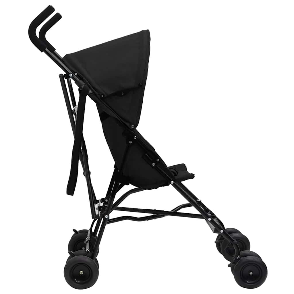 Vidaxl VidaXL Kinderbuggy Staal Antracietkleurig En Zwart
