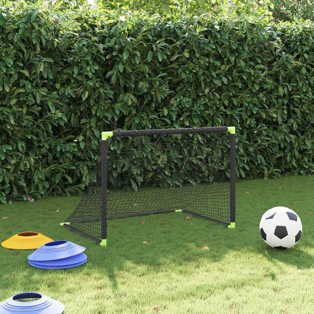 Vidaxl VidaXL Kindervoetbaldoel Inklapbaar 90x64x64 Cm Zwart