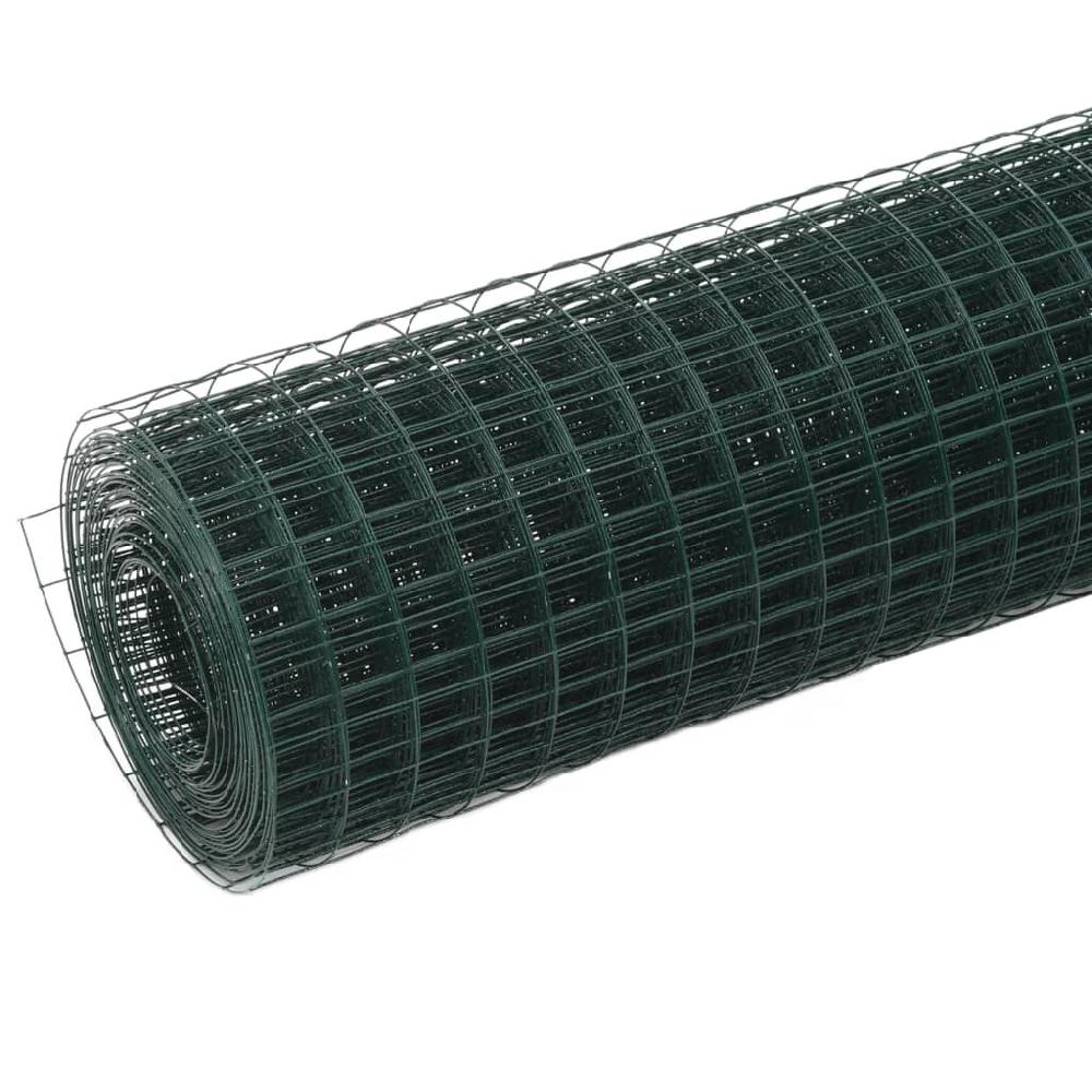 Vidaxl VidaXL Kippengaas 10x0 5 M Staal Met PVC Coating Groen