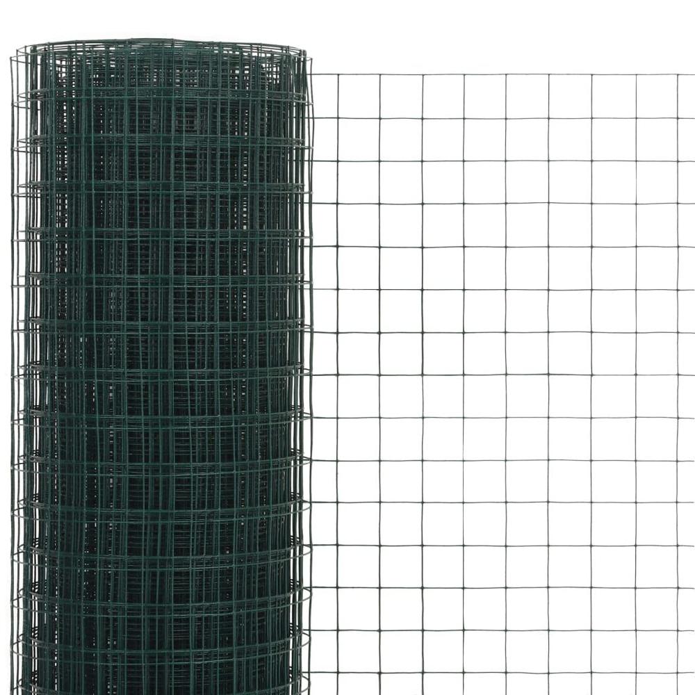 Vidaxl VidaXL Kippengaas 10x0 5 M Staal Met PVC Coating Groen