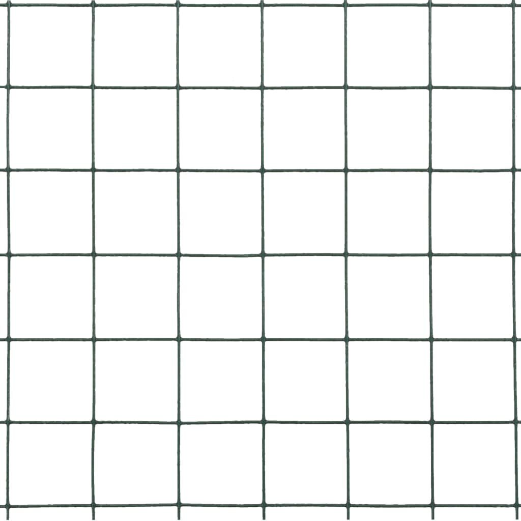 Vidaxl VidaXL Kippengaas 10x0 5 M Staal Met PVC Coating Groen