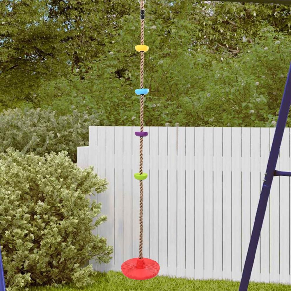 Vidaxl VidaXL Klimtouw Voor Kids Met Schijfzit En Platforms 200 Cm