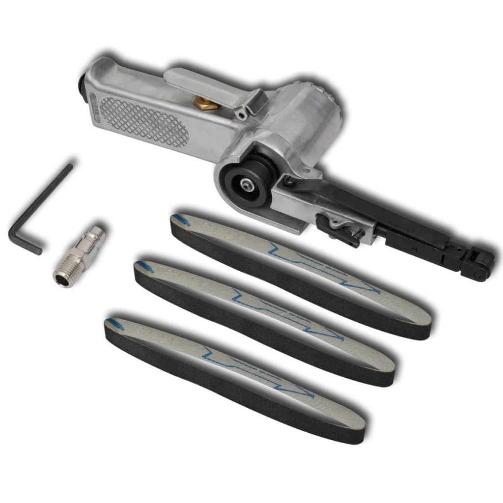 vidaxl VidaXL Luchtdruk/pneumatische schuurmachine met 3 banden