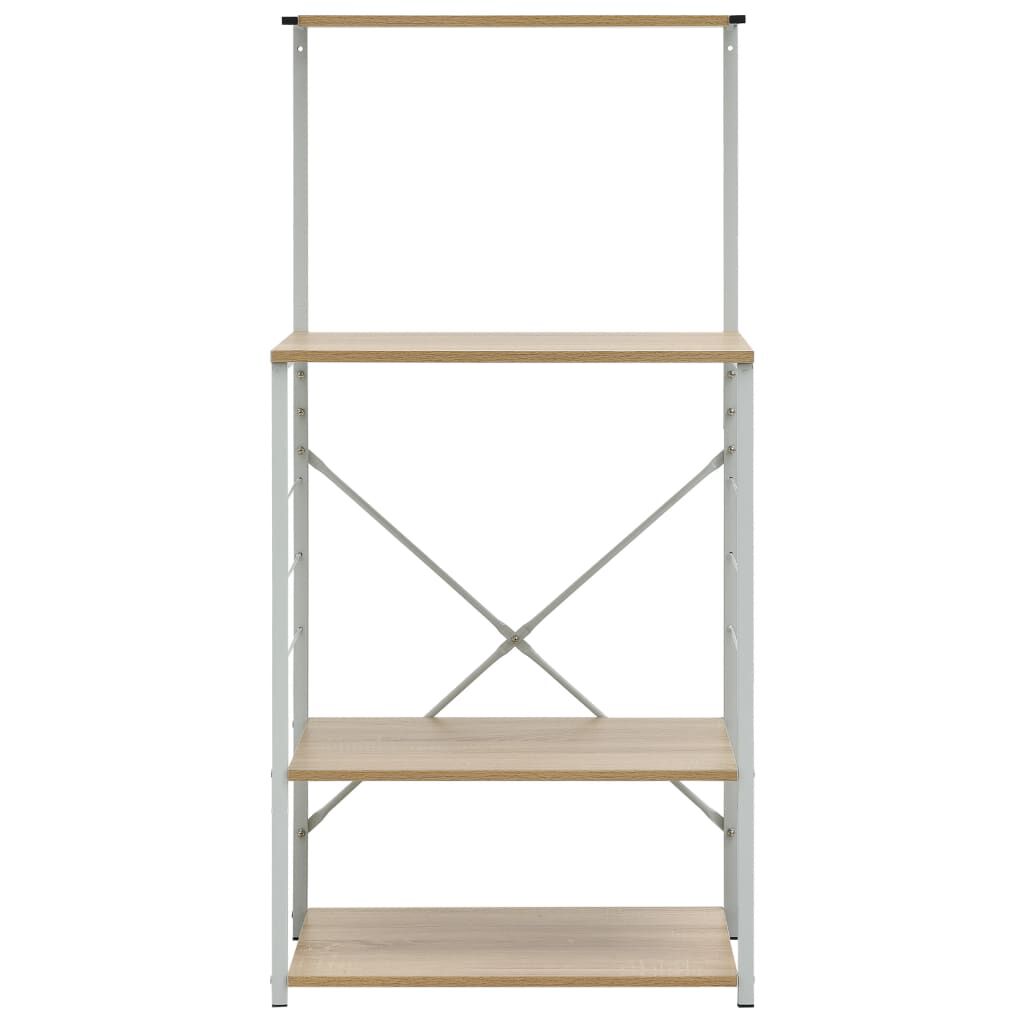 Vidaxl VidaXL Magnetronkast 60x39 6x123 Cm Bewerkt Hout Wit En Eikenkleurig