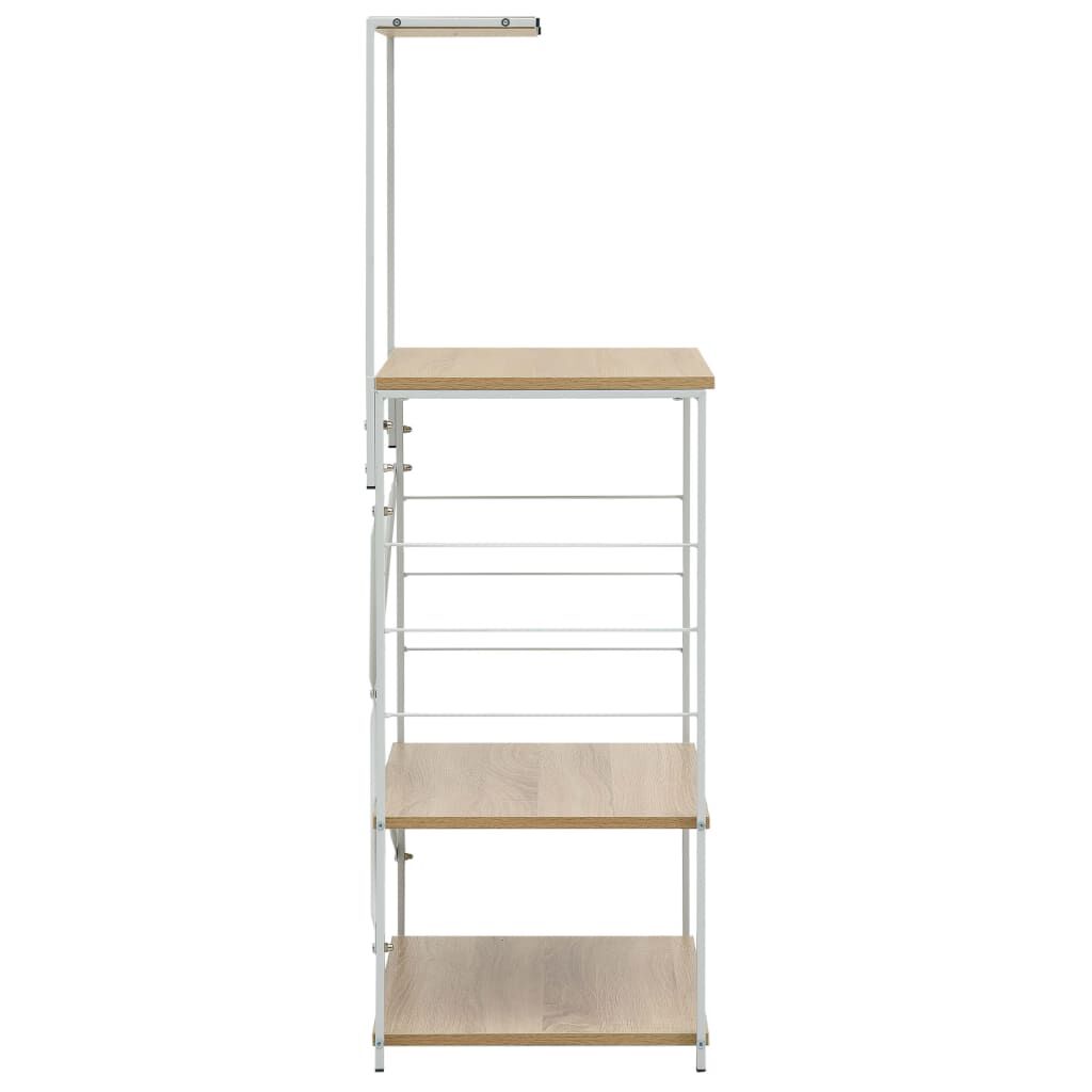 Vidaxl VidaXL Magnetronkast 60x39 6x123 Cm Bewerkt Hout Wit En Eikenkleurig