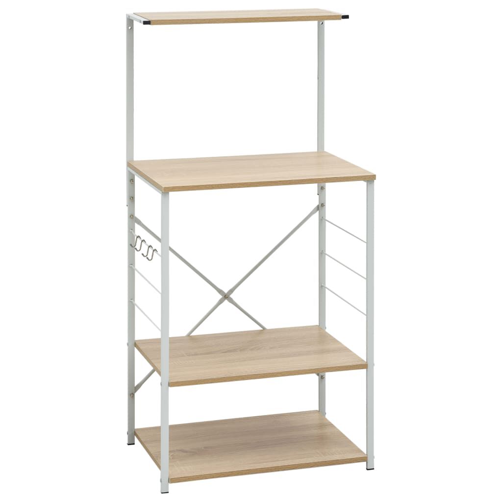 vidaxl vidaXL Magnetronkast 60x39 6x123 cm bewerkt hout wit en eikenkleurig