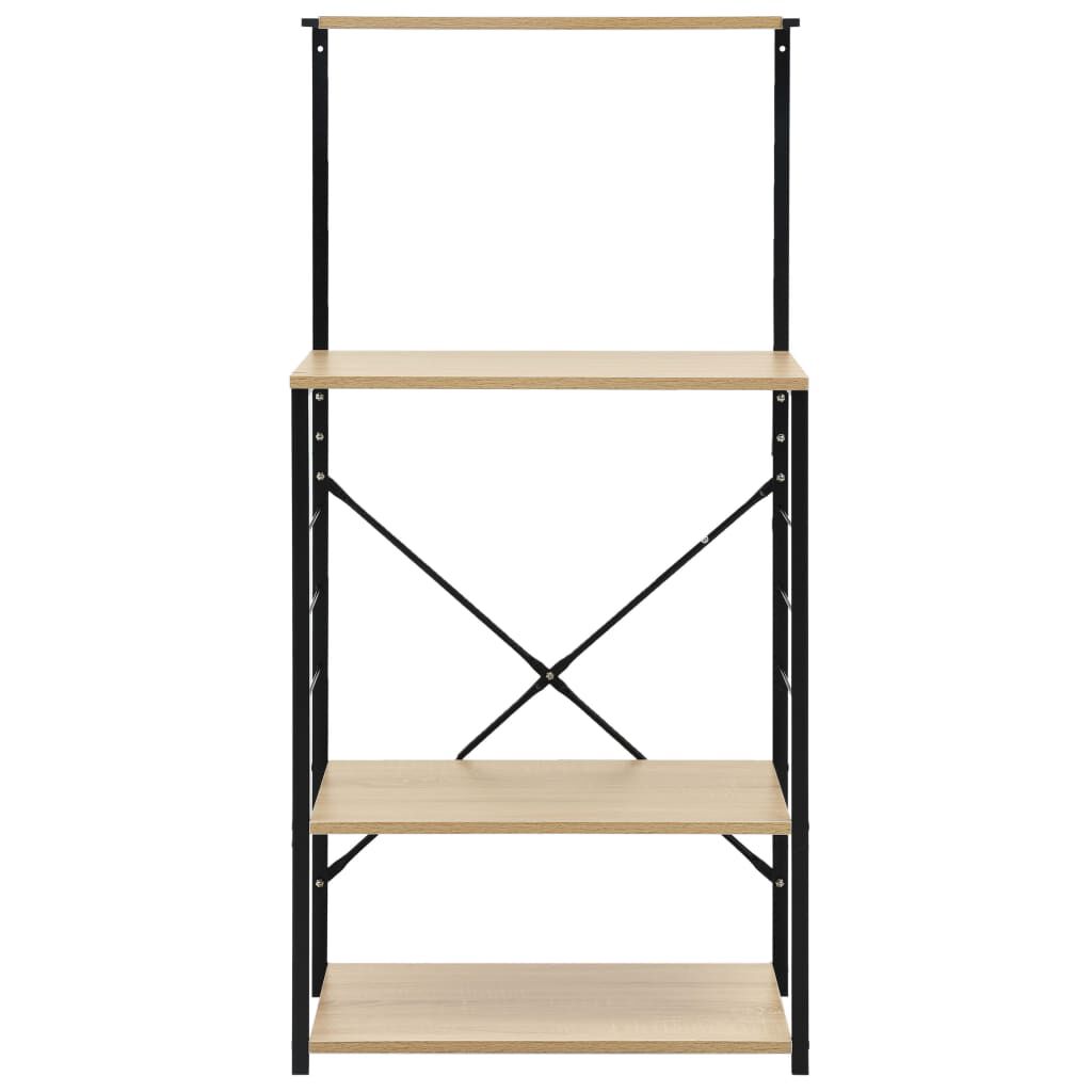 Vidaxl VidaXL Magnetronkast 60x39 6x123 Cm Bewerkt Hout Zwart En Eikenkleurig