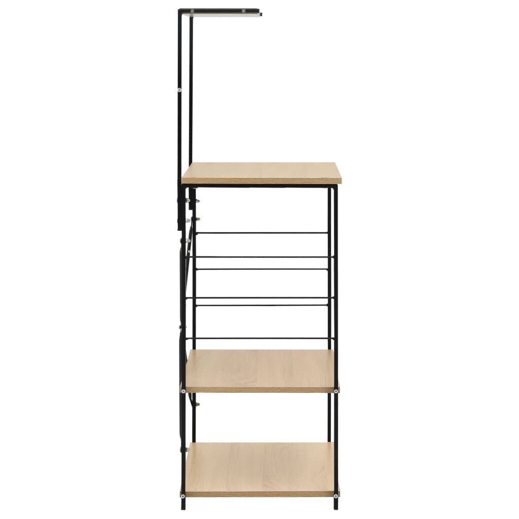 Vidaxl VidaXL Magnetronkast 60x39 6x123 Cm Bewerkt Hout Zwart En Eikenkleurig