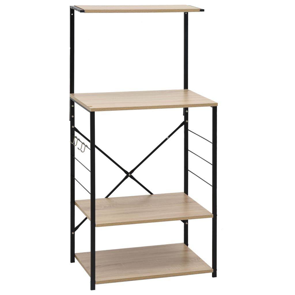 vidaxl vidaXL Magnetronkast 60x39 6x123 cm bewerkt hout zwart en eikenkleurig