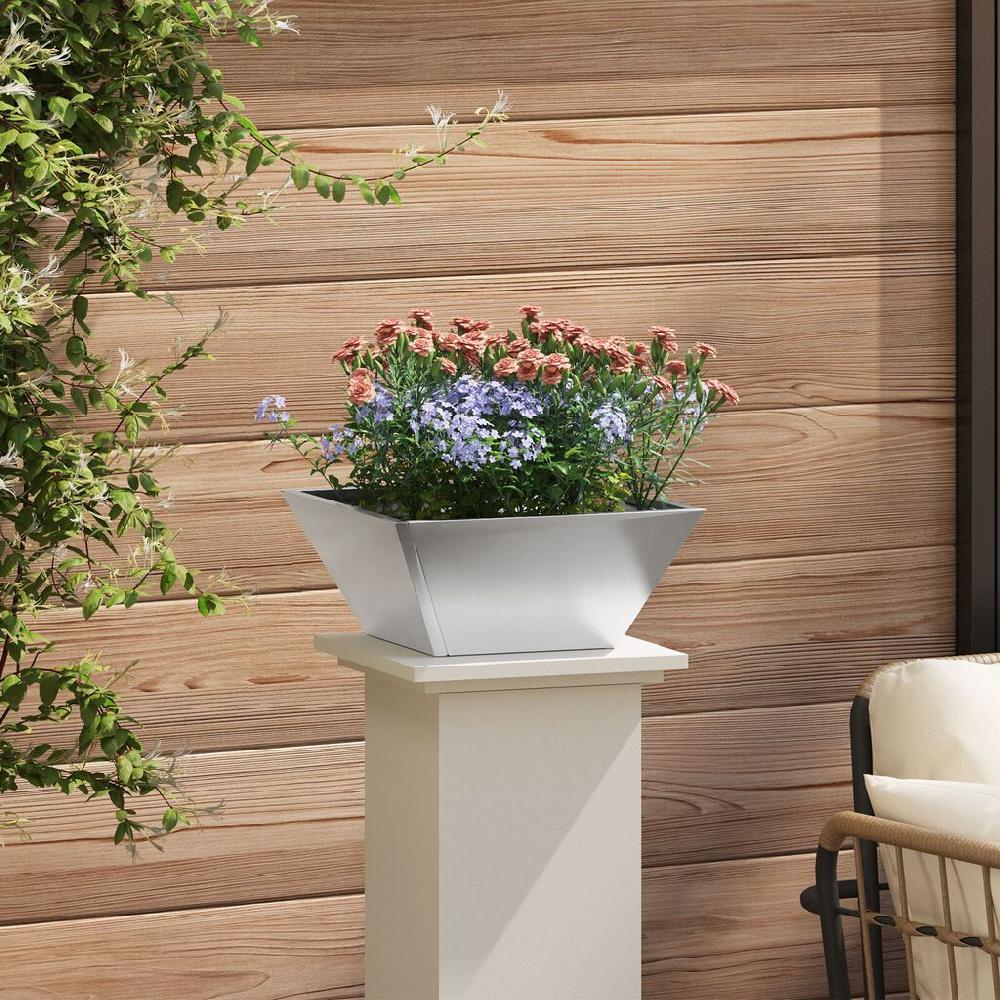 Vidaxl VidaXL Metalen Planter Roestvrijstaal 35 X 35 X 15 Cm Metalen Planter