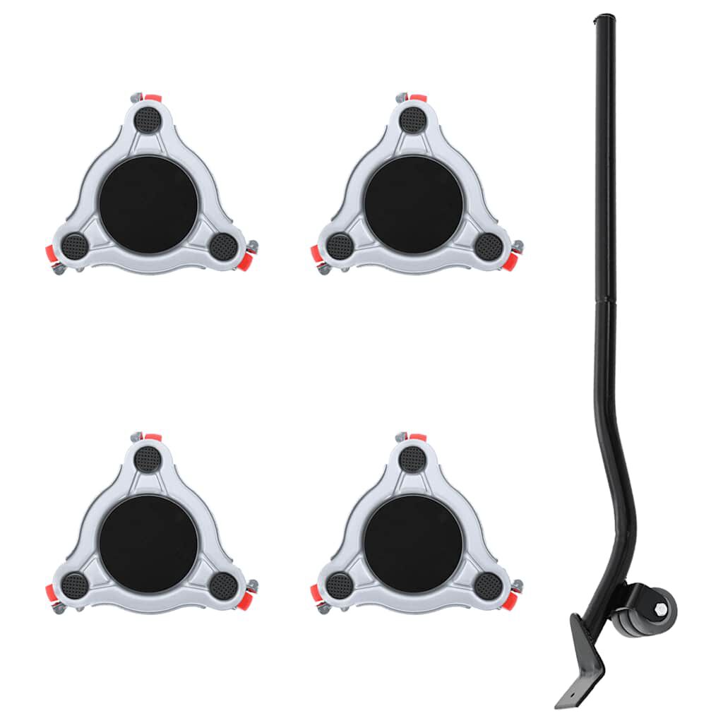 vidaxl vidaXL Meubelrollers 4 st met lifter 14 5x13 5x4 cm staal 400 kg