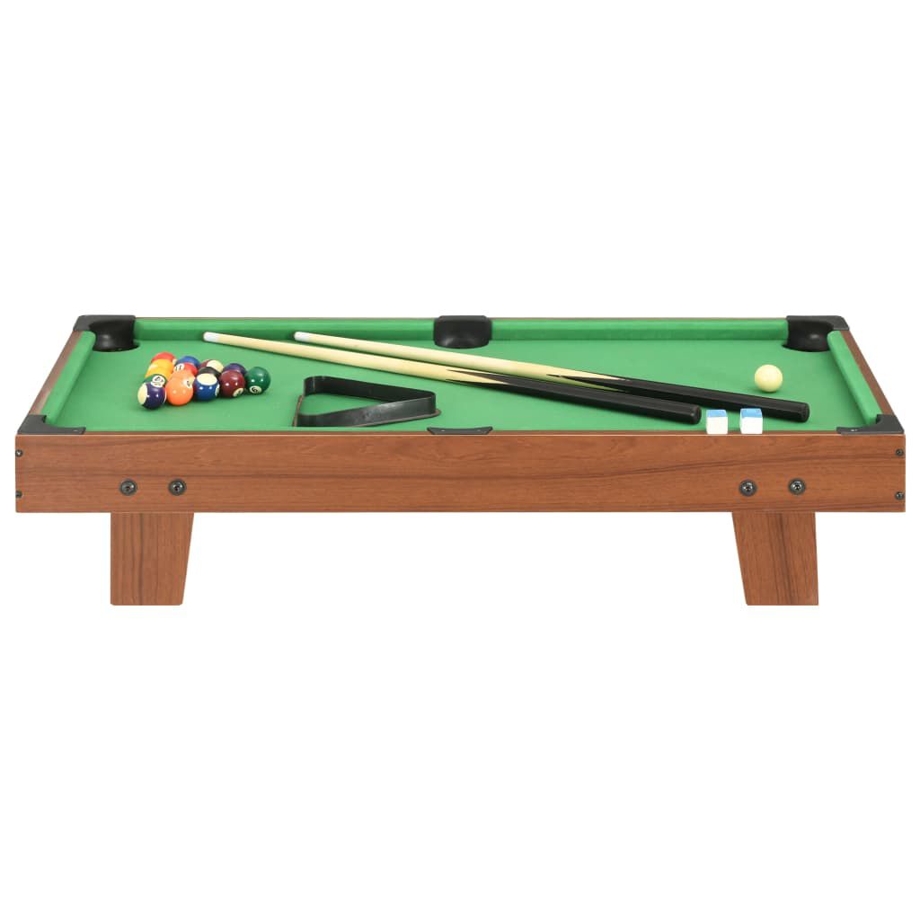 Vidaxl VidaXL Minipooltafel 3 Feet 92x52x19 Cm Bruin En Groen