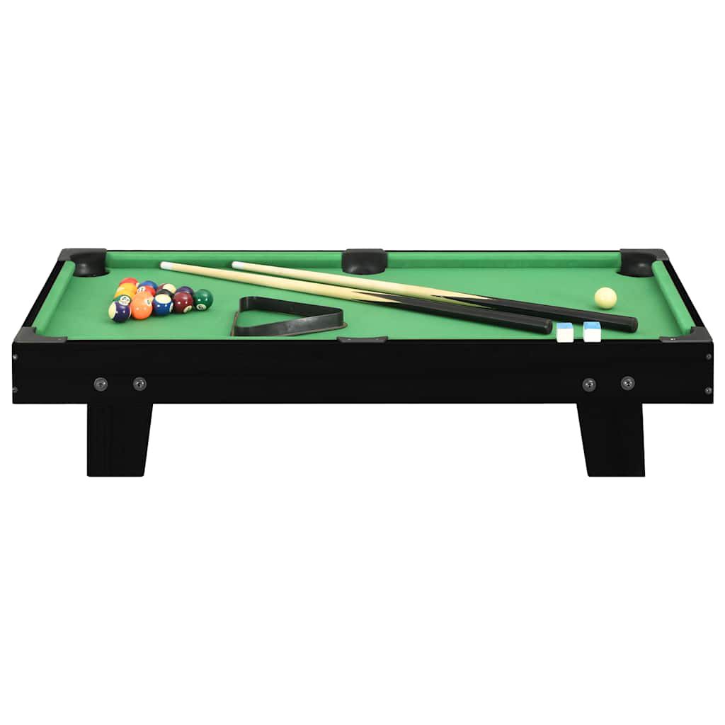 Vidaxl VidaXL Minipooltafel 3 Feet 92x52x19 Cm Zwart En Groen