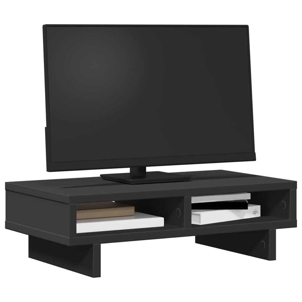 Vidaxl VidaXL Monitorstandaard 50x27x15 Cm Bewerkt Hout Zwart